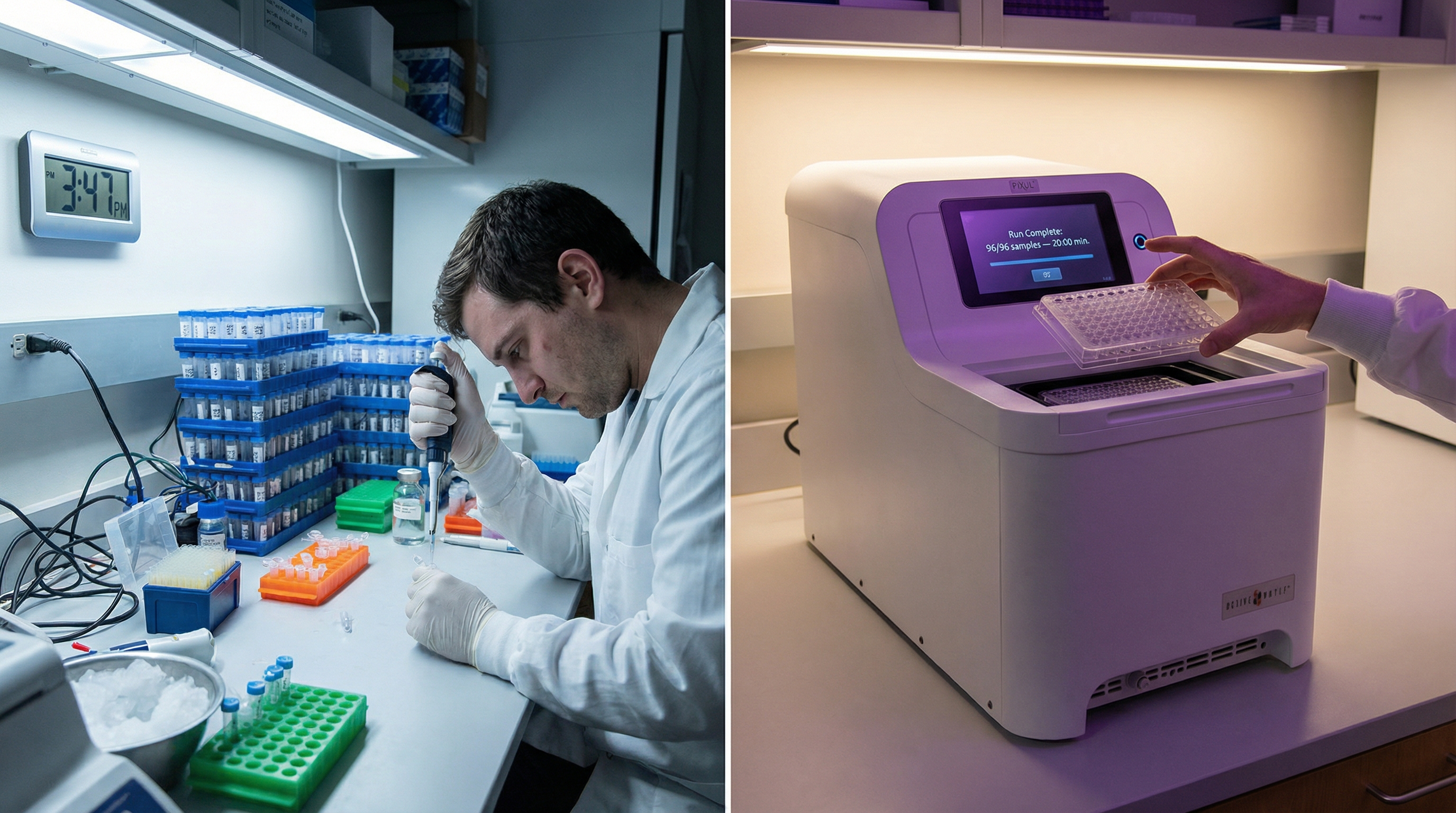 PIXUL processing 96 samples simultaneously in a standard microplate