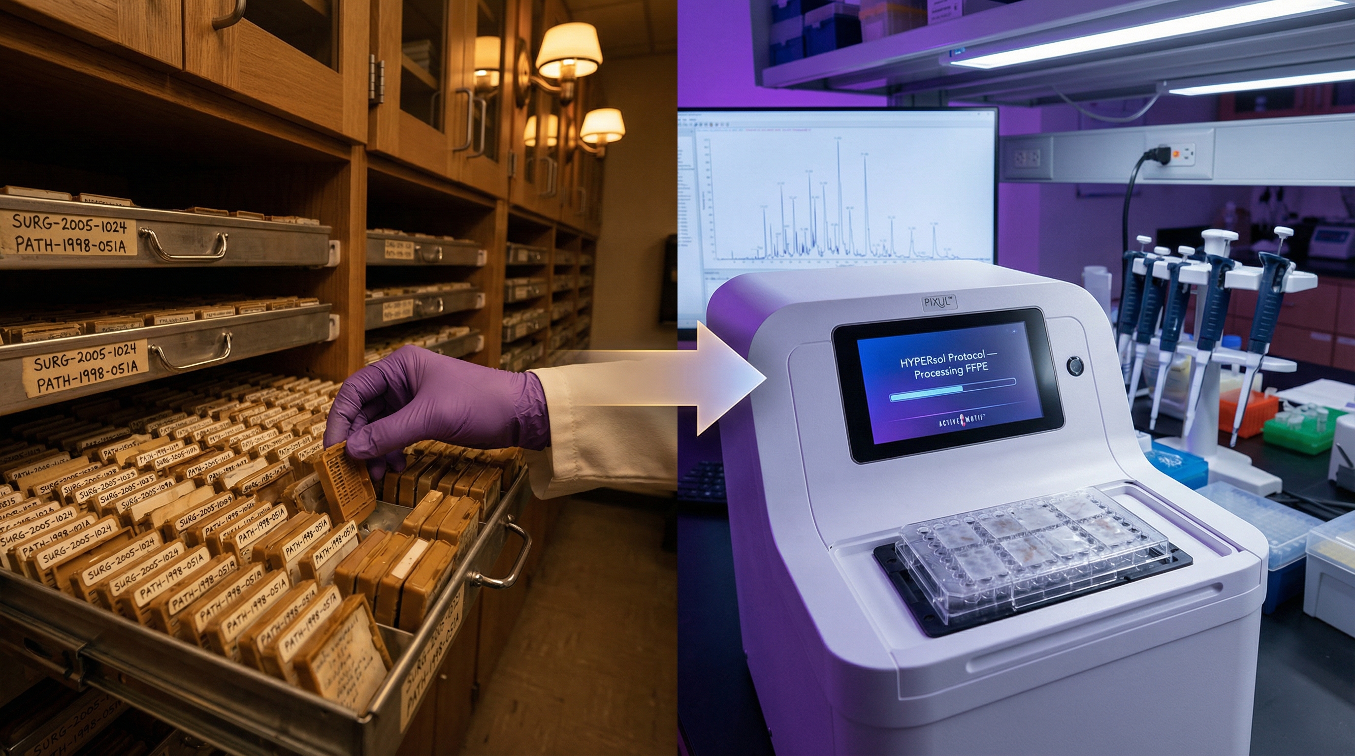 FFPE tissue proteomics with PIXUL: archival specimens processed alongside fresh samples on the same 96-well plate